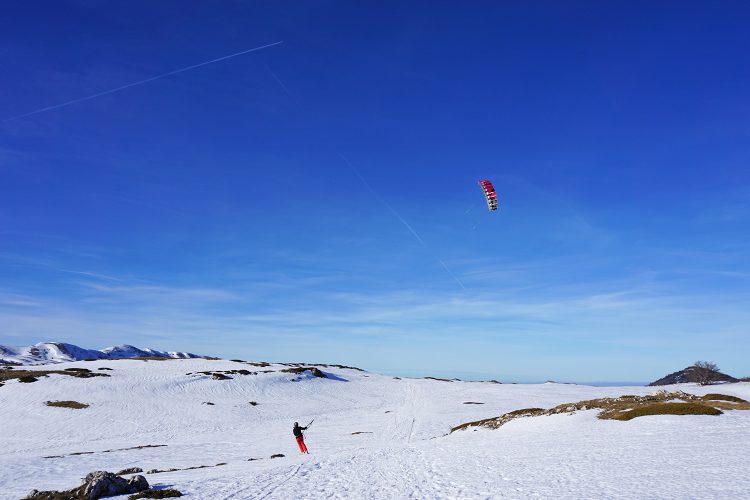 Kitesurf sur le plateau de Font d'Urle - Vercors - Drôme